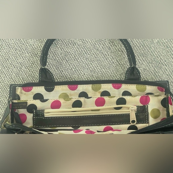 Elegant Black Satchel with Woven Texture, Dual Handles & Strap Genuine Leather - Picture 6 of 16